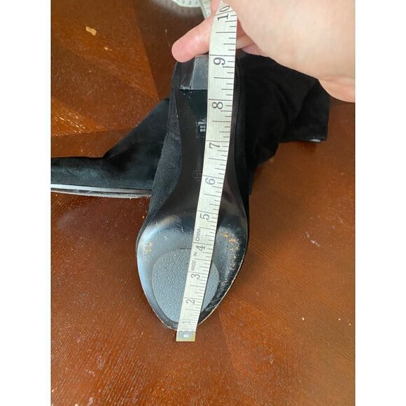 Coach Women's Black Suede Knee High Boots - 8.5B - Flawed - Picture 8 of 13